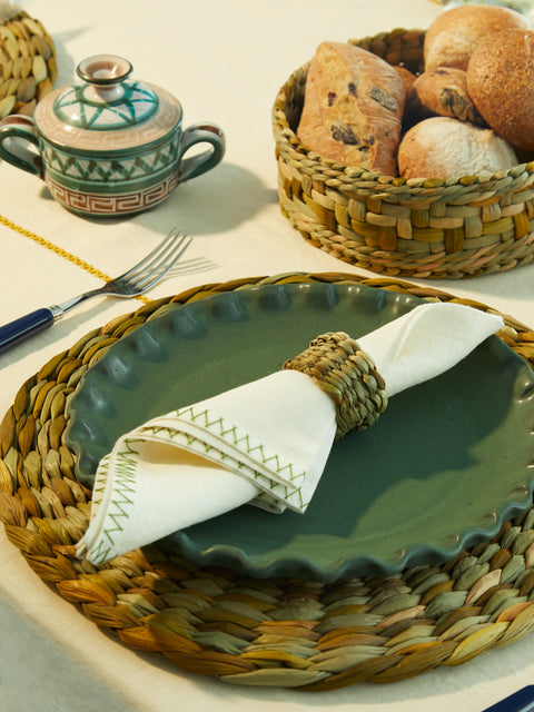 Rush Matters - Handwoven Rush Napkin Rings (Set of 4) -  - ABASK