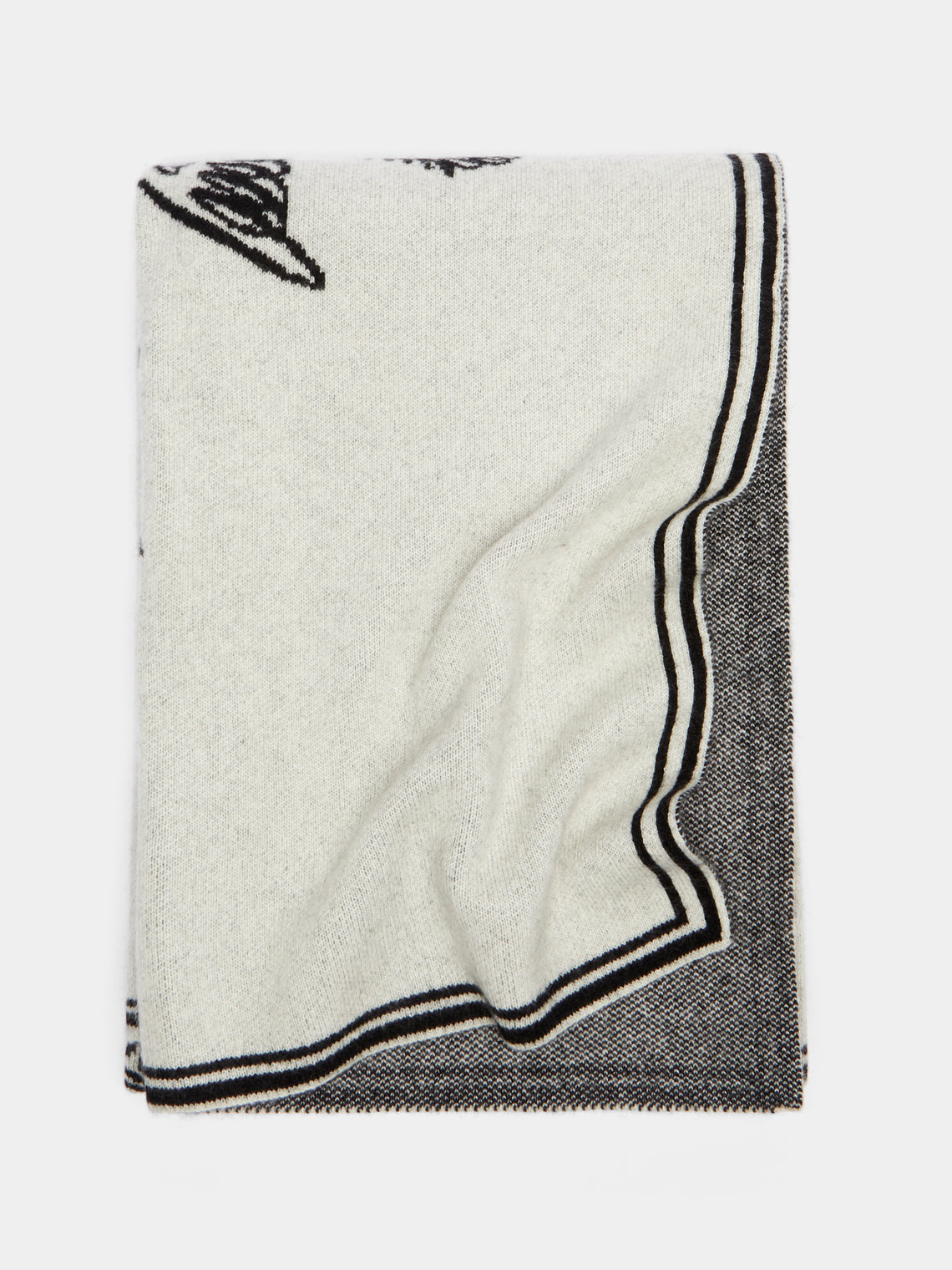 Saved NY - Elephant & Friends Cashmere Blanket - Black - ABASK - 
