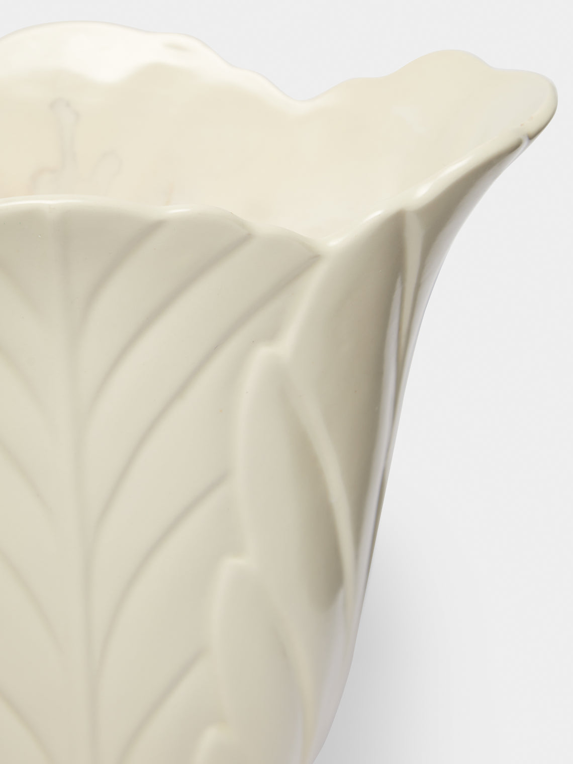Antique and Vintage - 1930-1940 Leaf Embossed Ceramic Vase -  - ABASK