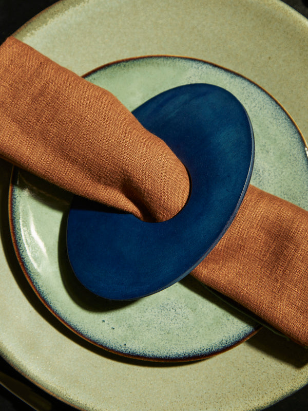 Peter Speliopoulos Projects - Hand-Stained Leather Napkin Rings (Set of 4) -  - ABASK