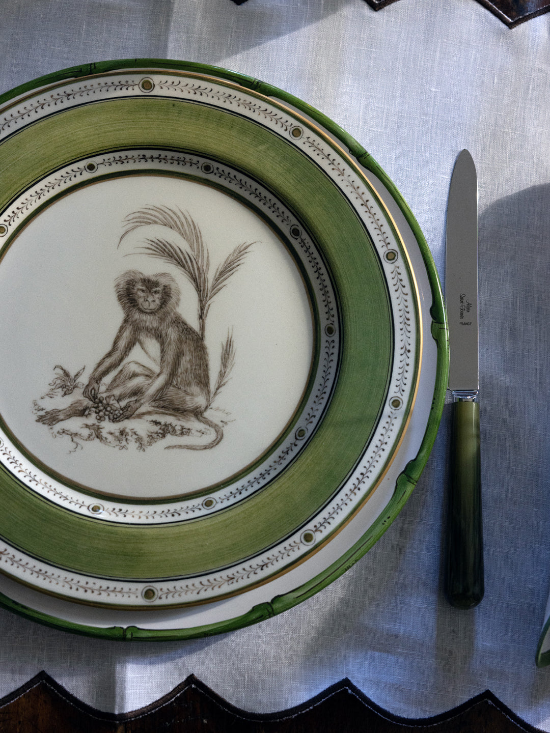 Laboratorio Paravicini - Monkeys Ceramic Dessert Plates (Set of 6) -  - ABASK