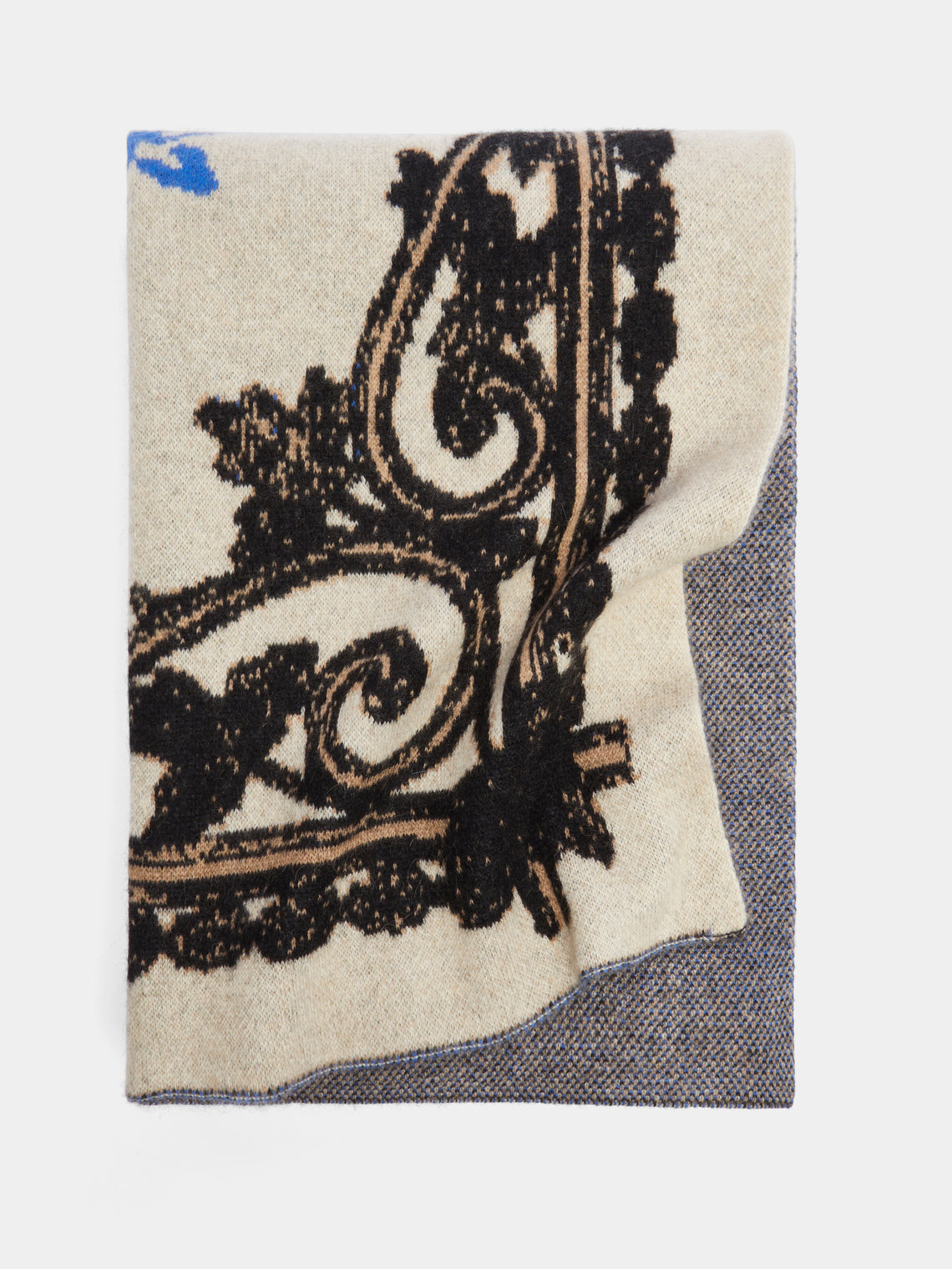 Saved NY - Lukas the Illustrator Bluebird Cashmere Blanket - Blue - ABASK - 