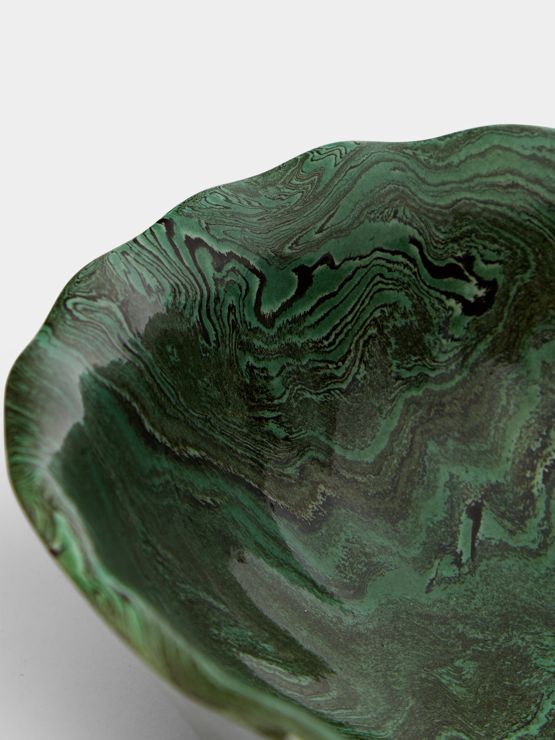 Atelier Saint-André Perrin - Marbled Ceramic Serving Bowl -  - ABASK