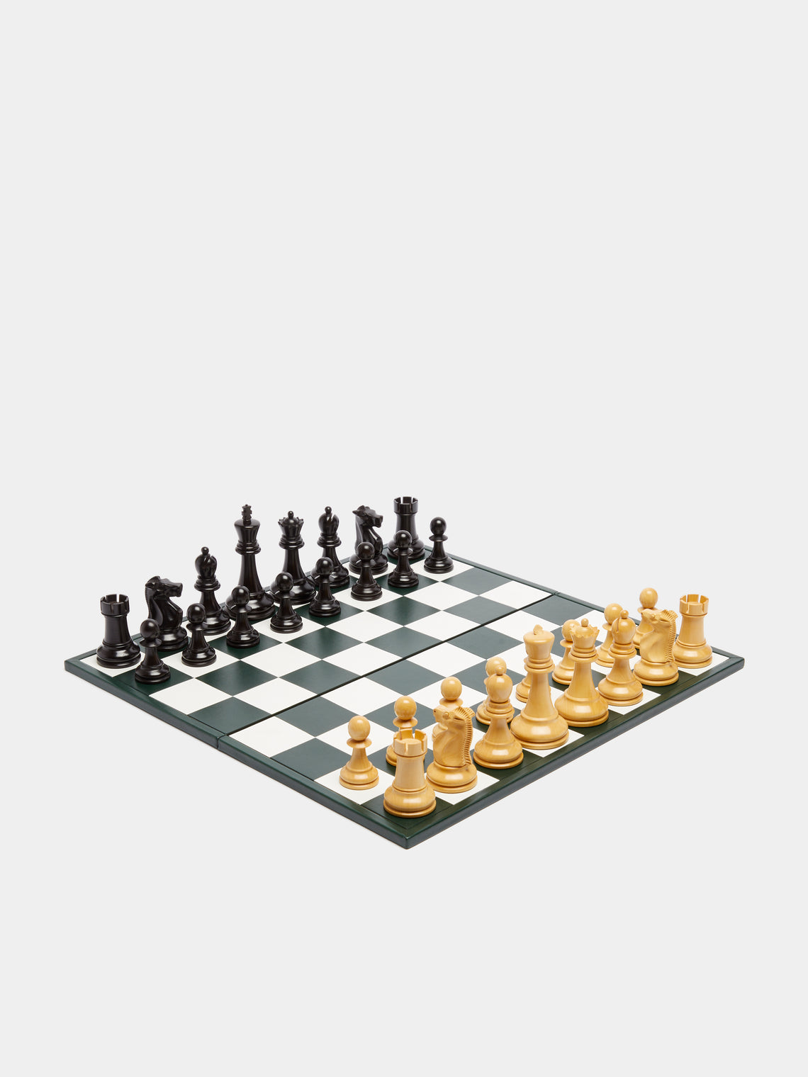 Asprey - Hanover Saddle Hide Chess Set - Green - ABASK