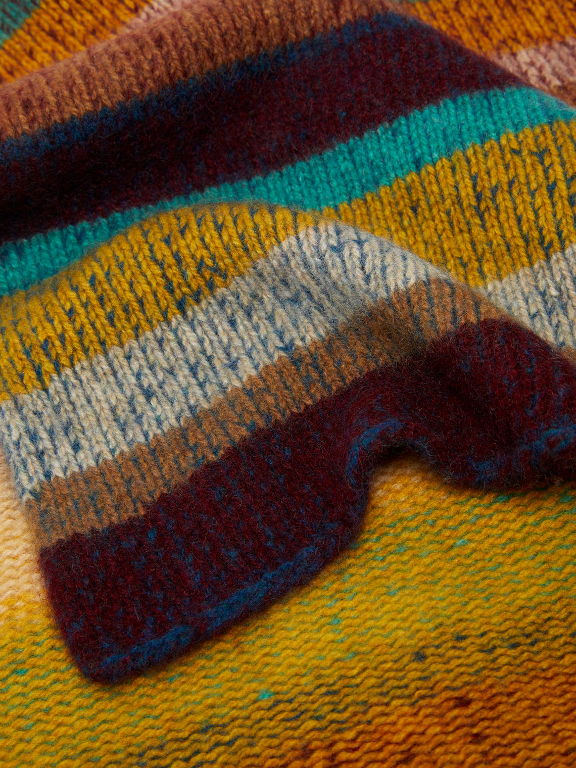 The Elder Statesman - Stripe Super Soft Cashmere Blanket - Multiple - ABASK