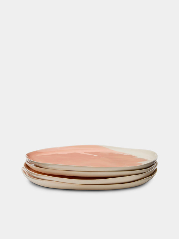 Pottery & Poetry - Hand-Glazed Porcelain Dinner Plates (Set of 4) -  - ABASK