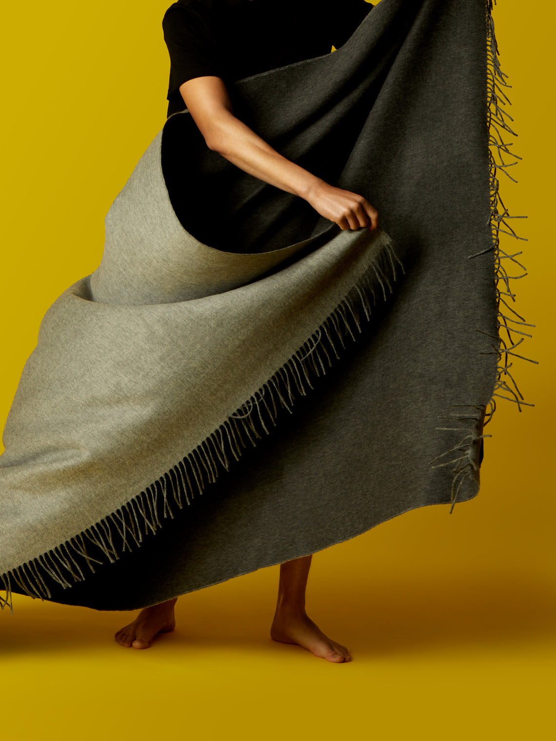 Johnstons of Elgin - Double-Sided Cashmere Blanket - Grey - ABASK