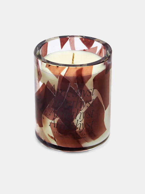 Stories of Italy - Amethyst Hand-Blown Murano Glass Scented Candle -  - ABASK - 