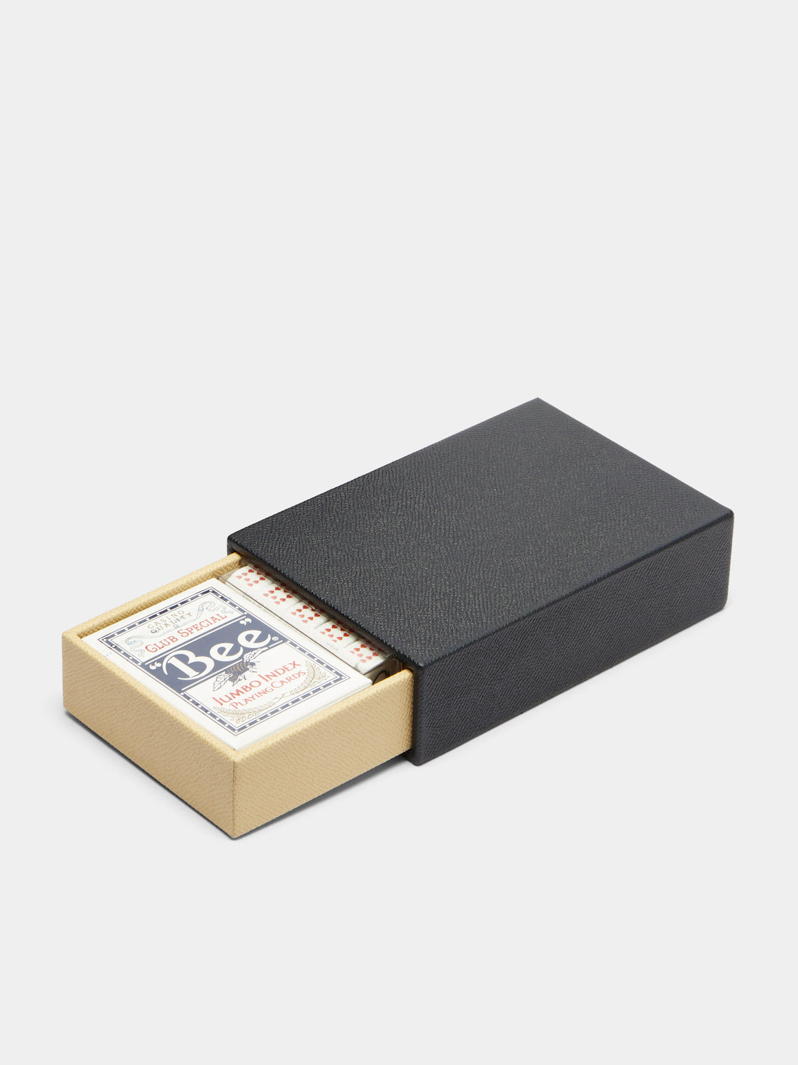 Geoffrey Parker - Leather Matchbox Twin Deck with Dice -  - ABASK