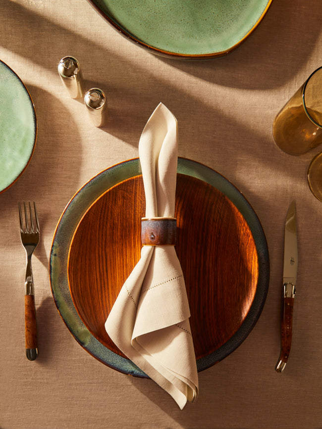 Mervyn Gers Ceramics - Hand-Glazed Ceramic Napkin Rings (Set of 6) -  - ABASK