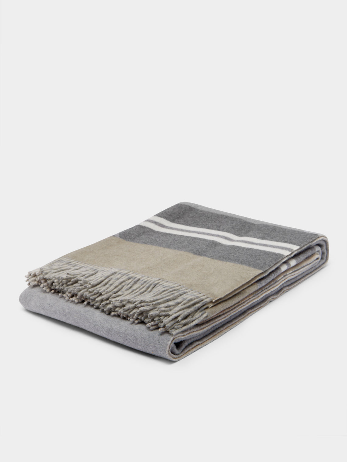 Brunello Cucinelli - Cashmere Striped Blanket -  - ABASK