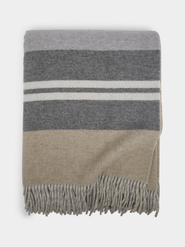 Brunello Cucinelli - Cashmere Striped Blanket -  - ABASK - 