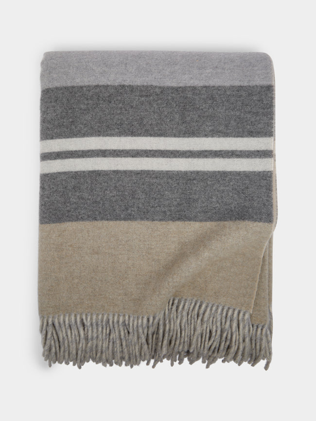 Brunello Cucinelli - Cashmere Striped Blanket -  - ABASK - 