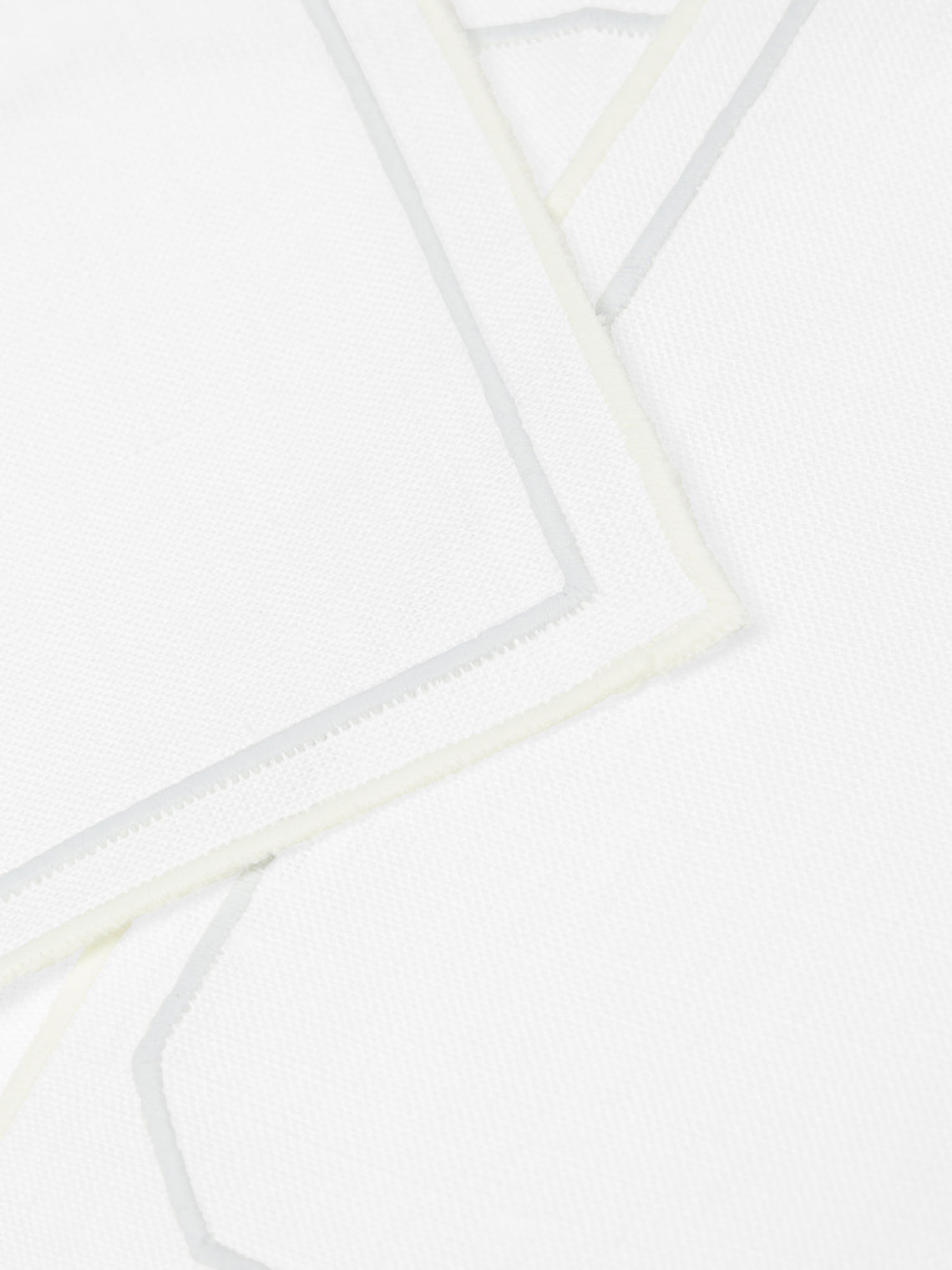 Los Encajeros - Octo Embroidered Linen Cocktail Napkins (Set of 6) -  - ABASK