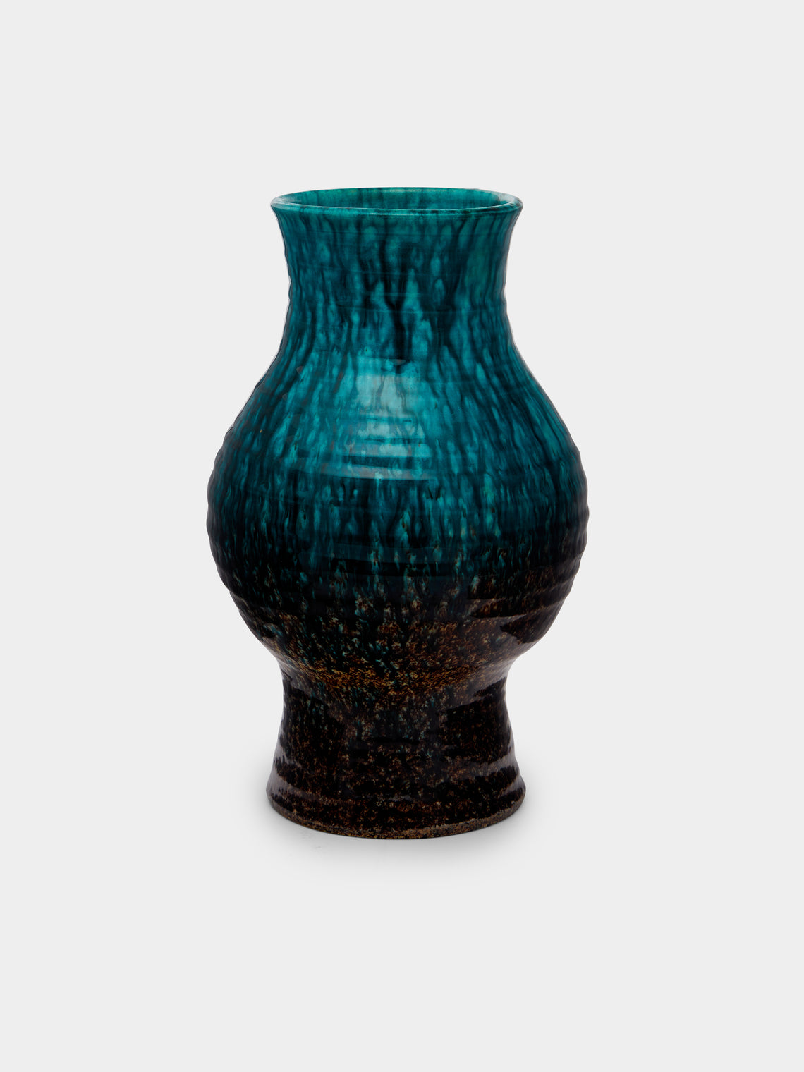 Antique and Vintage - 1960s Accolay Footed Vase - Blue - ABASK - 