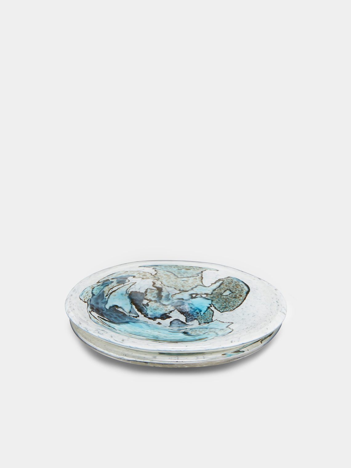 Stories of Italy - Hand-Blown Murano Glass Dessert Plates (Set of 2) -  - ABASK