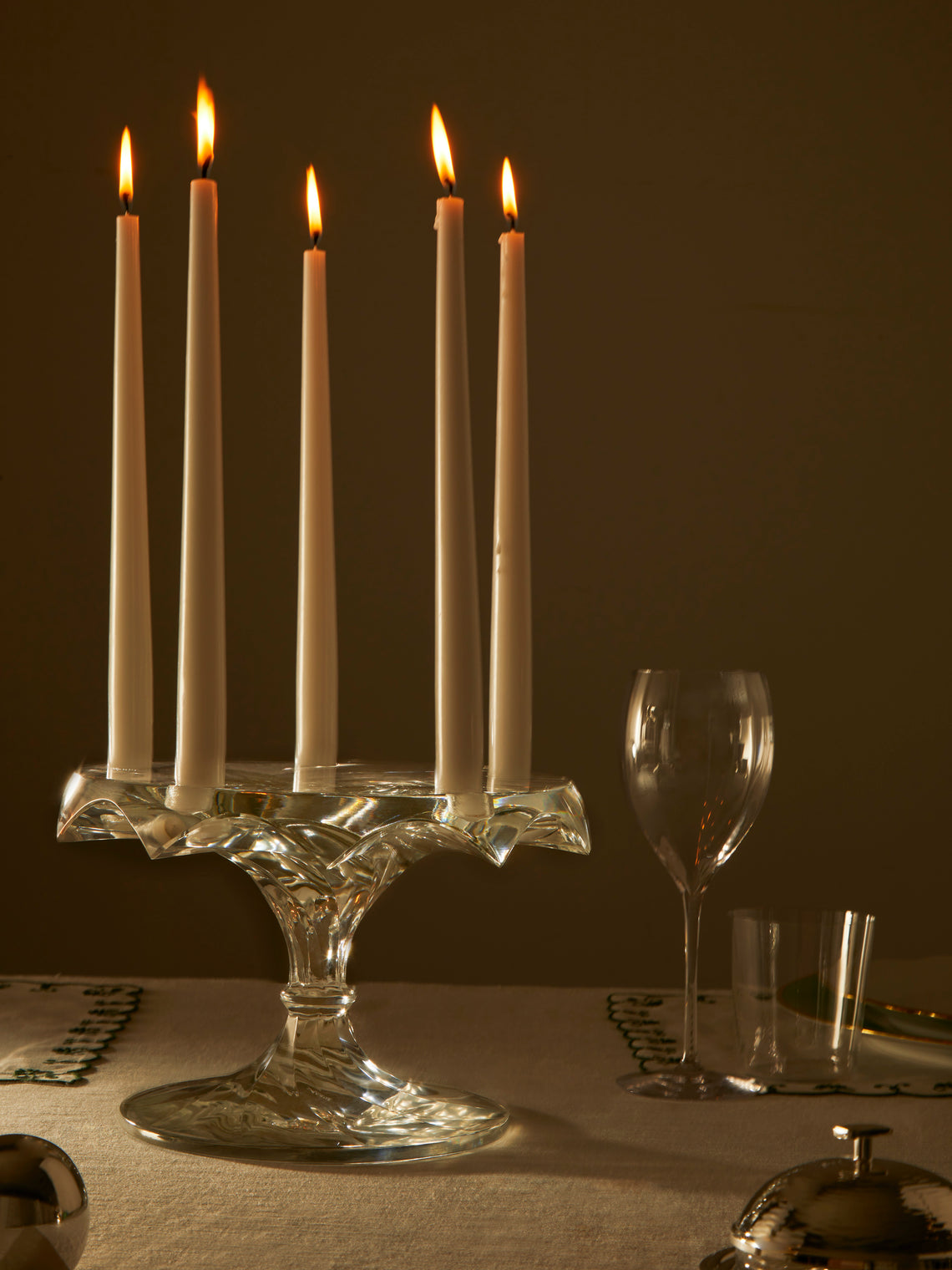 Antique and Vintage - 1960s Lalique Crystal Candelabra -  - ABASK
