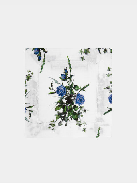 Emilia Wickstead - Linen Floral Cocktail Napkins (Set of 4) -  - ABASK - 