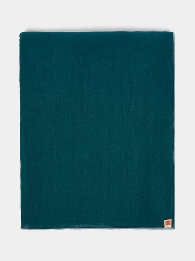 Madre Linen - Hand-Dyed Linen Contrast-Edge Tablecloth -  - ABASK - 