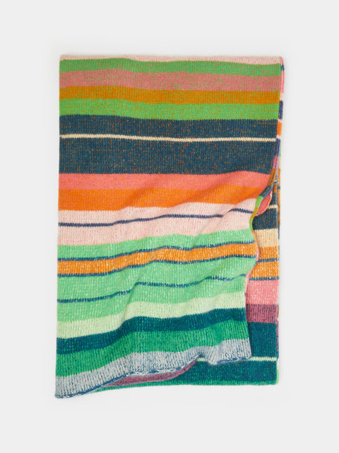 The Elder Statesman - Stripe Super Soft Cashmere Blanket -  - ABASK - 