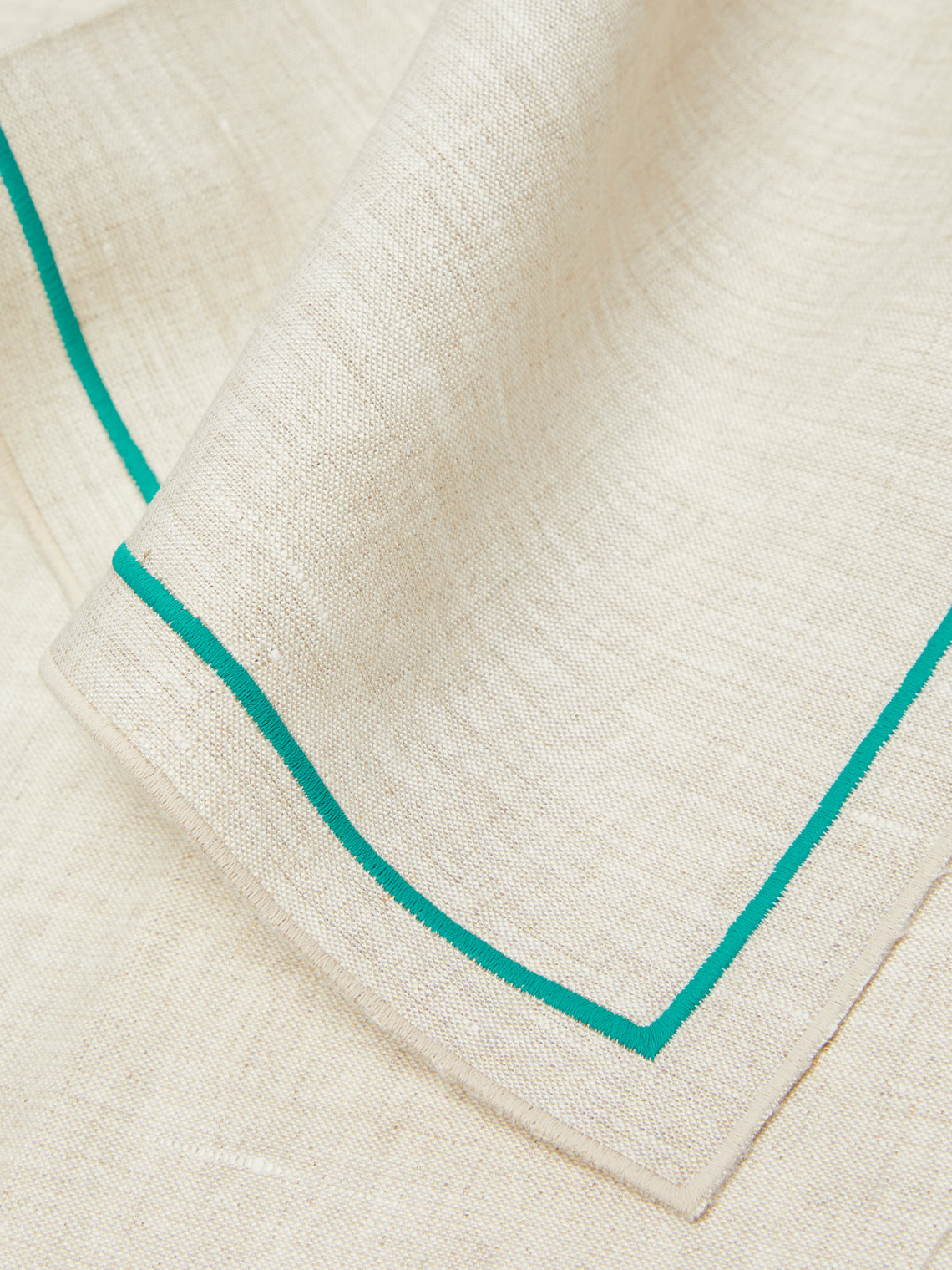 Los Encajeros - Vega Embroidered Linen Napkins (Set of 4) -  - ABASK