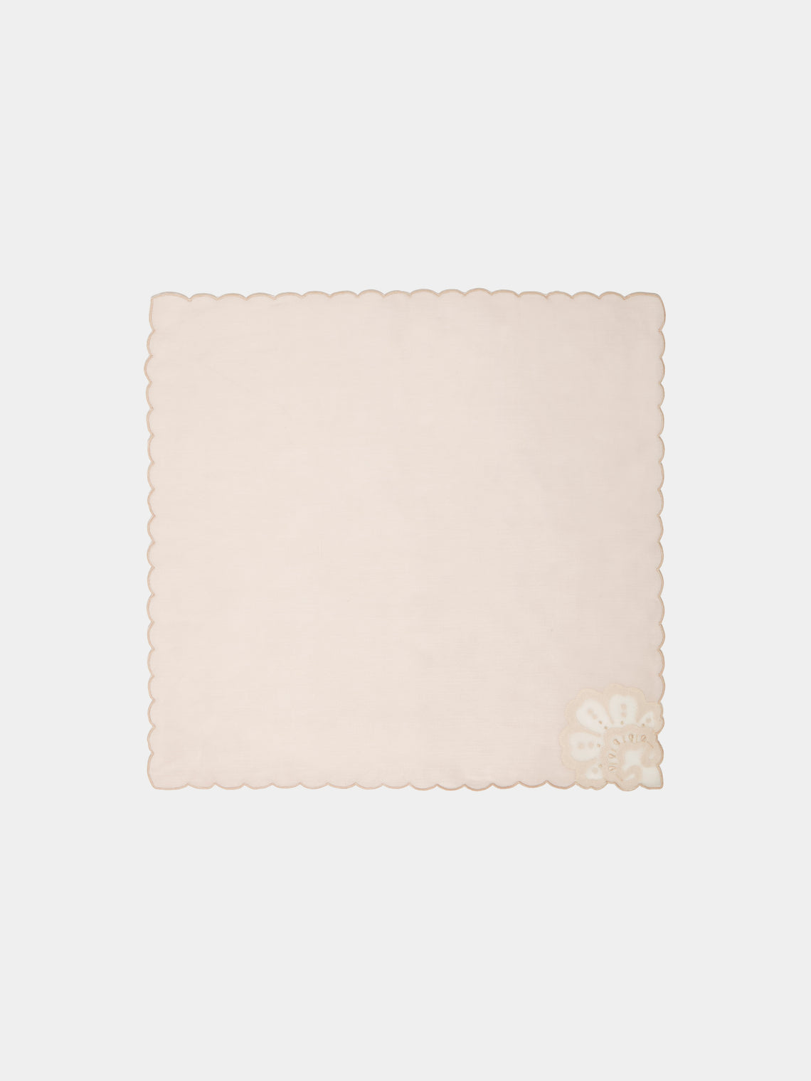 Taf Firenze - Conchiglie Hand-Embroidered Linen Placemats and Napkins (Set of 6) -  - ABASK