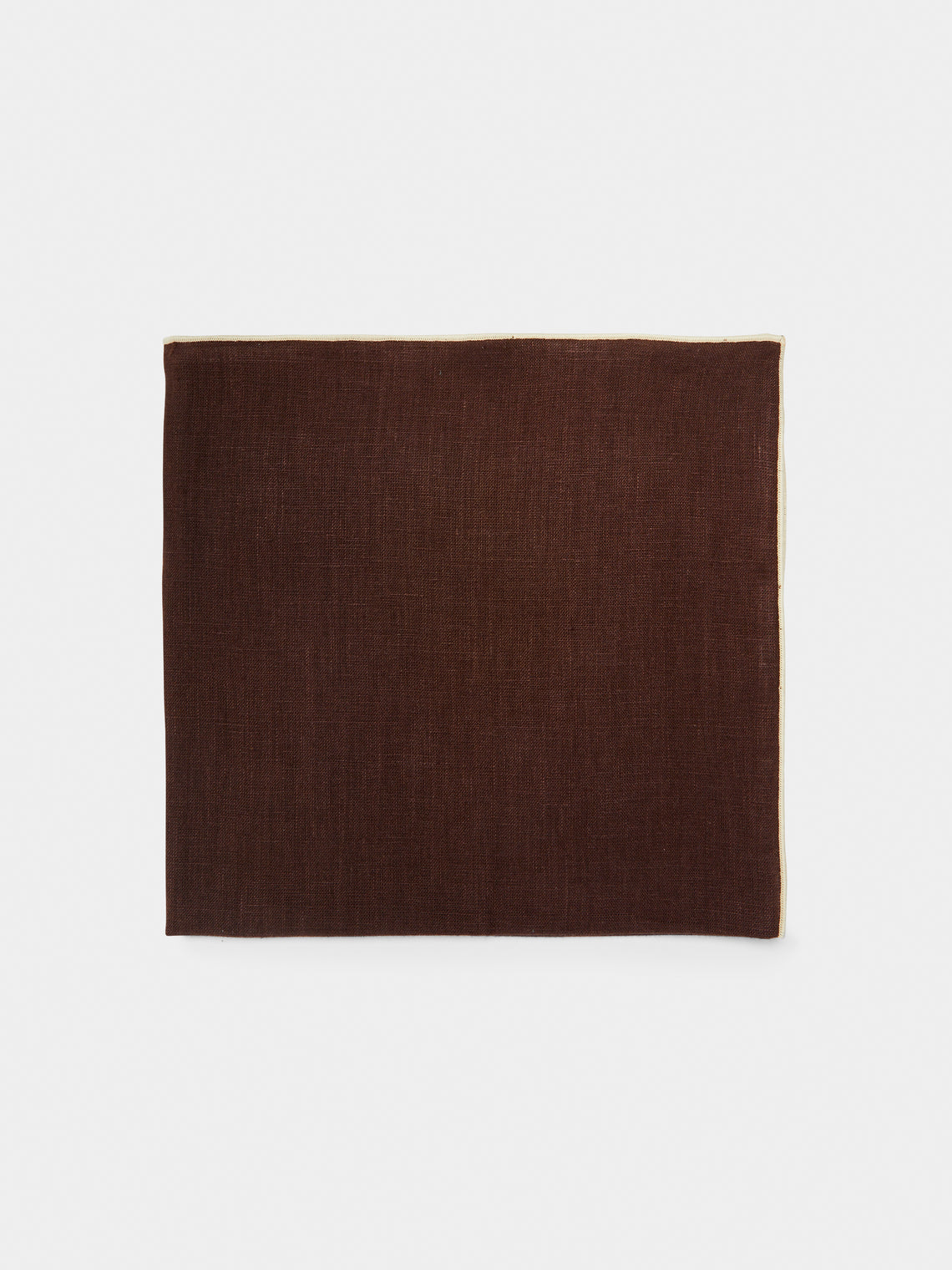 Madre Linen - Hand-Dyed Linen Contrast-Edge Napkins (Set of 4) -  - ABASK - 