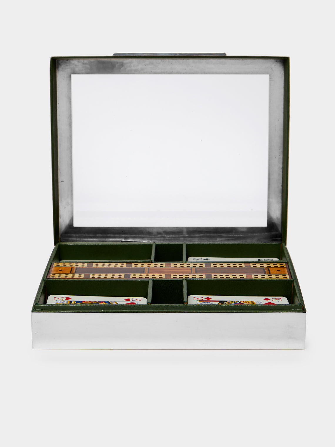 Antique and Vintage - 1950s Silver Cards and Cribbage Set -  - ABASK