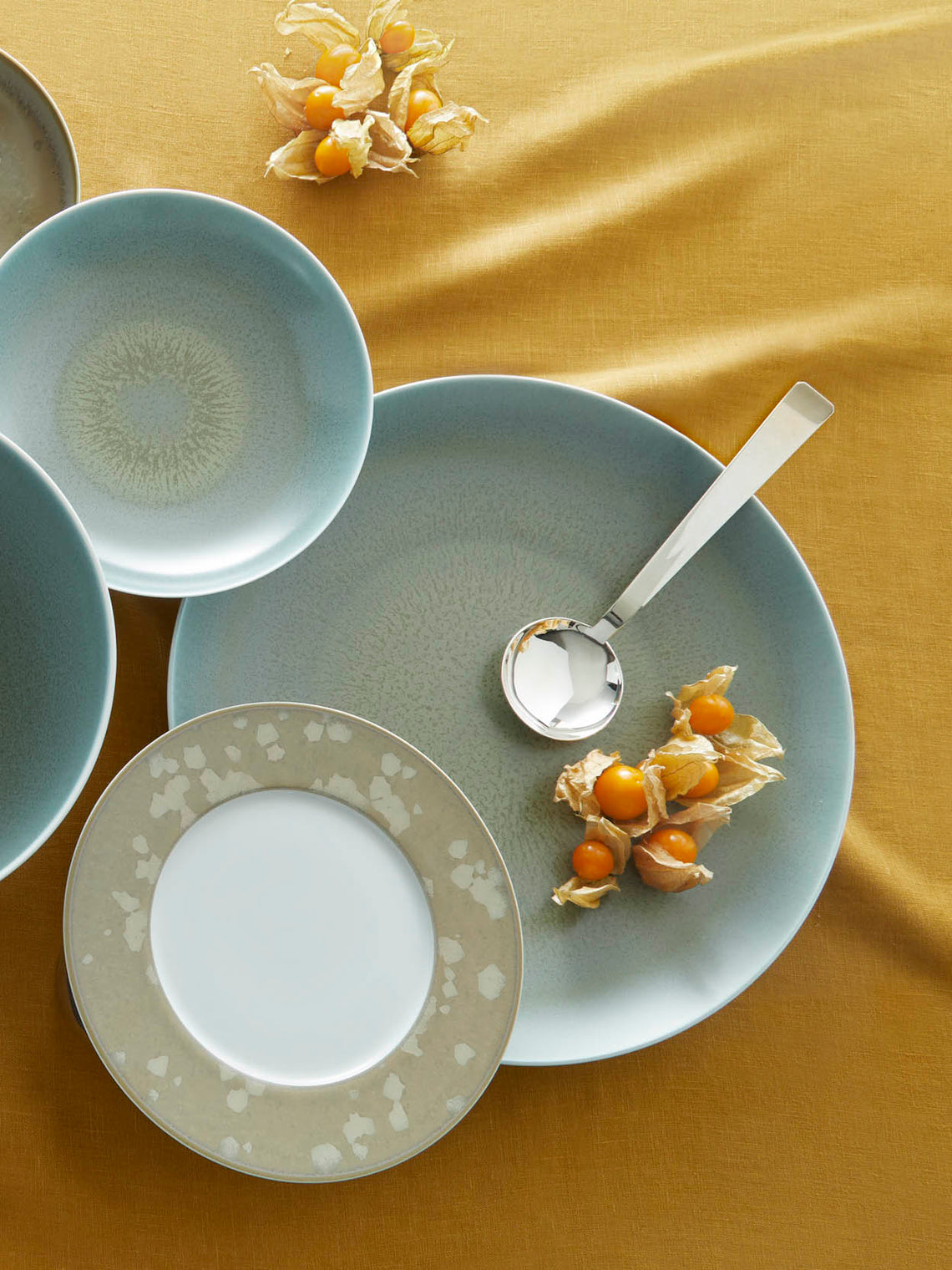 Jaune de Chrome - Basmati Porcelain Dessert Plate -  - ABASK