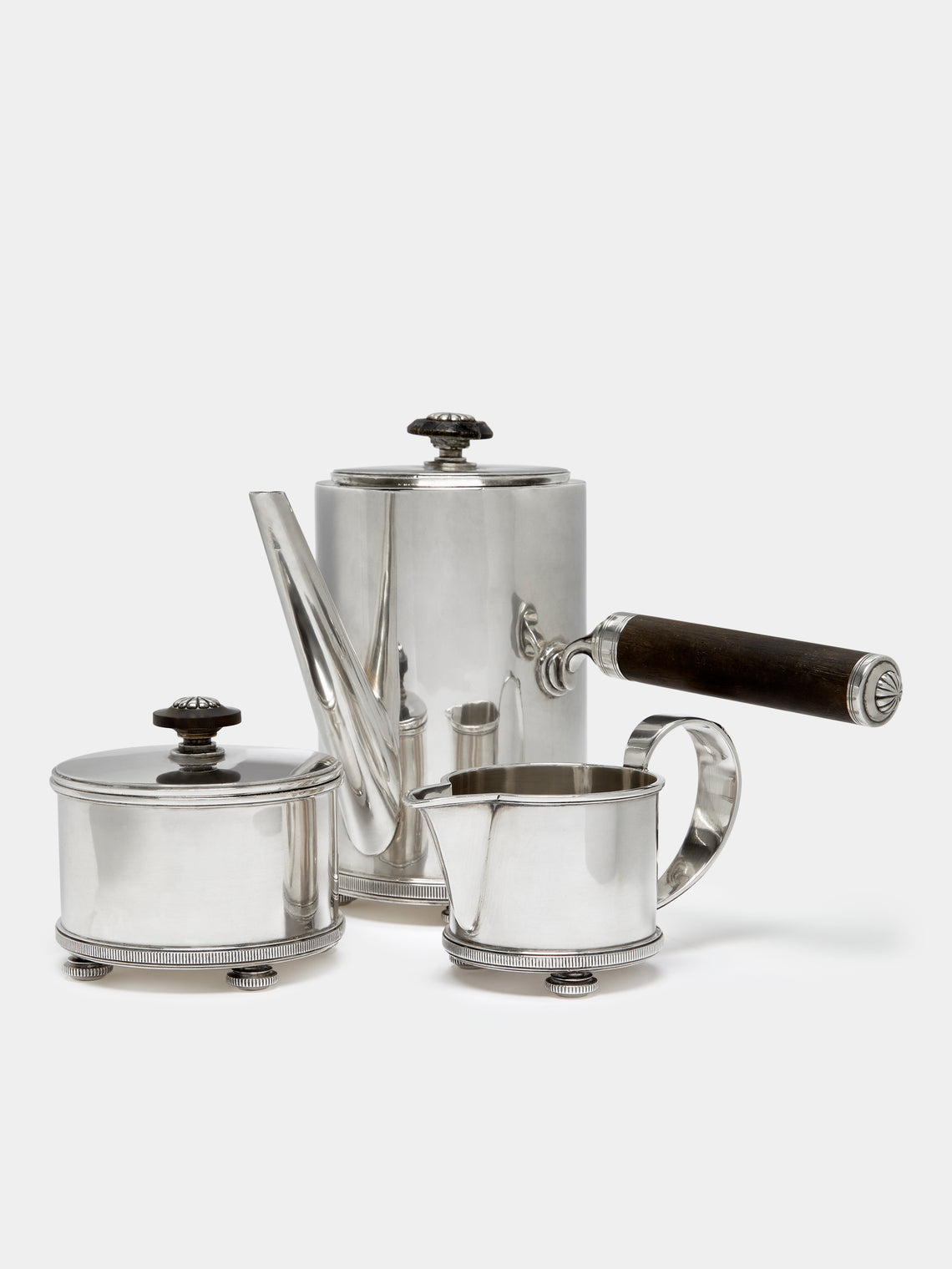 Antique and Vintage - 1980s Atelier Borgila Sterling Silver Mocca Service Set - Silver - ABASK - 