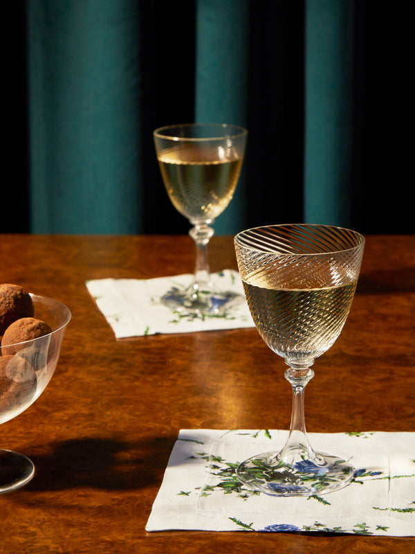 Emilia Wickstead - Linen Floral Cocktail Napkins (Set of 4) -  - ABASK
