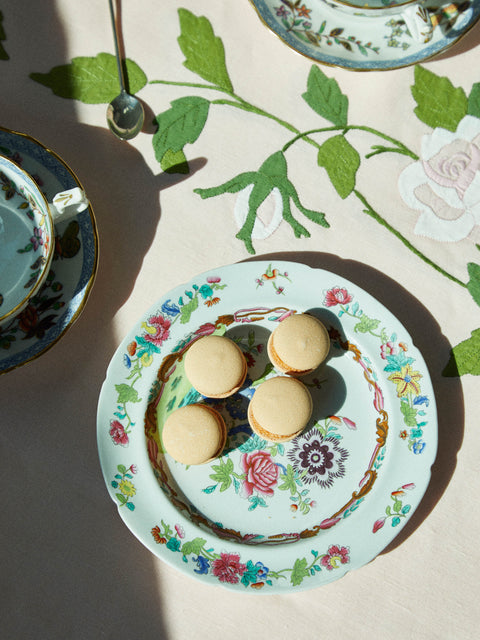 Antique and Vintage - 20th-Century Flower Bone China Plates (Set of 8) -  - ABASK