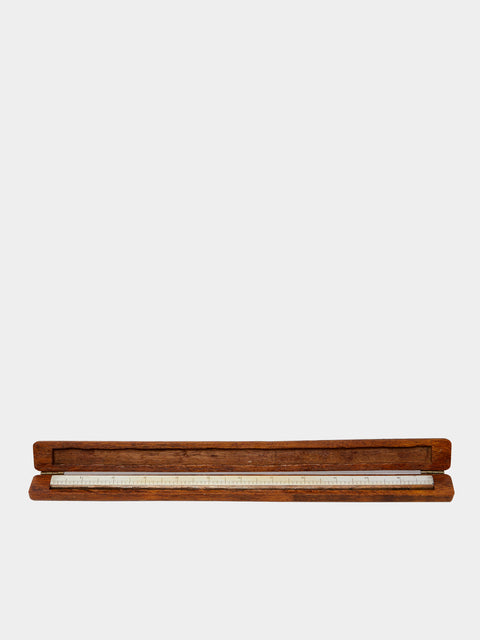 Antique and Vintage - Mid-Century Silver and Oak Ruler -  - ABASK - 