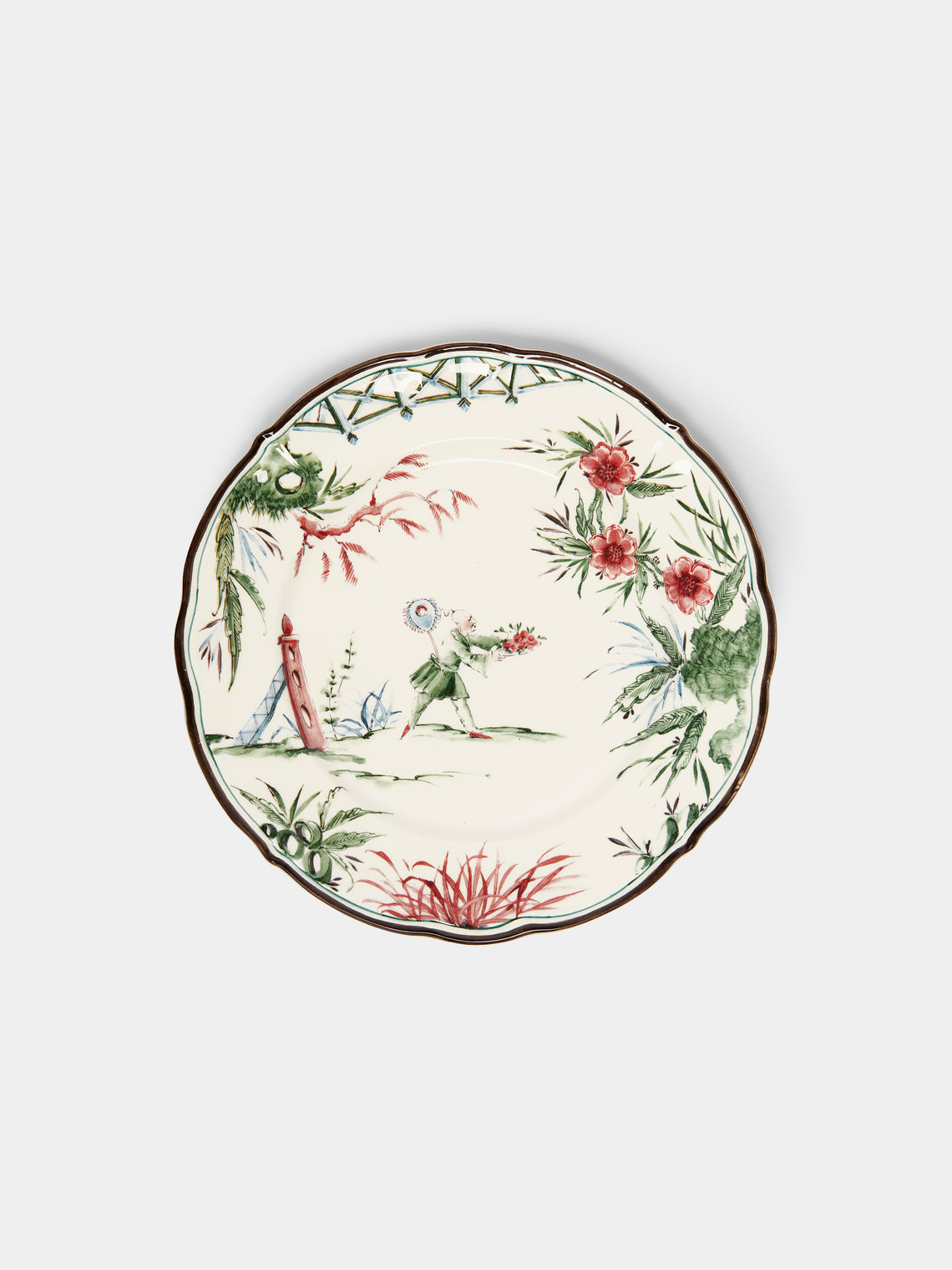 Laboratorio Paravicini - Chinoiserie Ceramic Dessert Plates (Set of 12) -  - ABASK - 