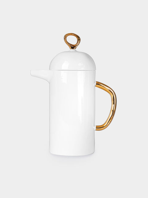 Feldspar - Hand-Painted 24ct Gold and Bone China Cafetière -  - ABASK - 