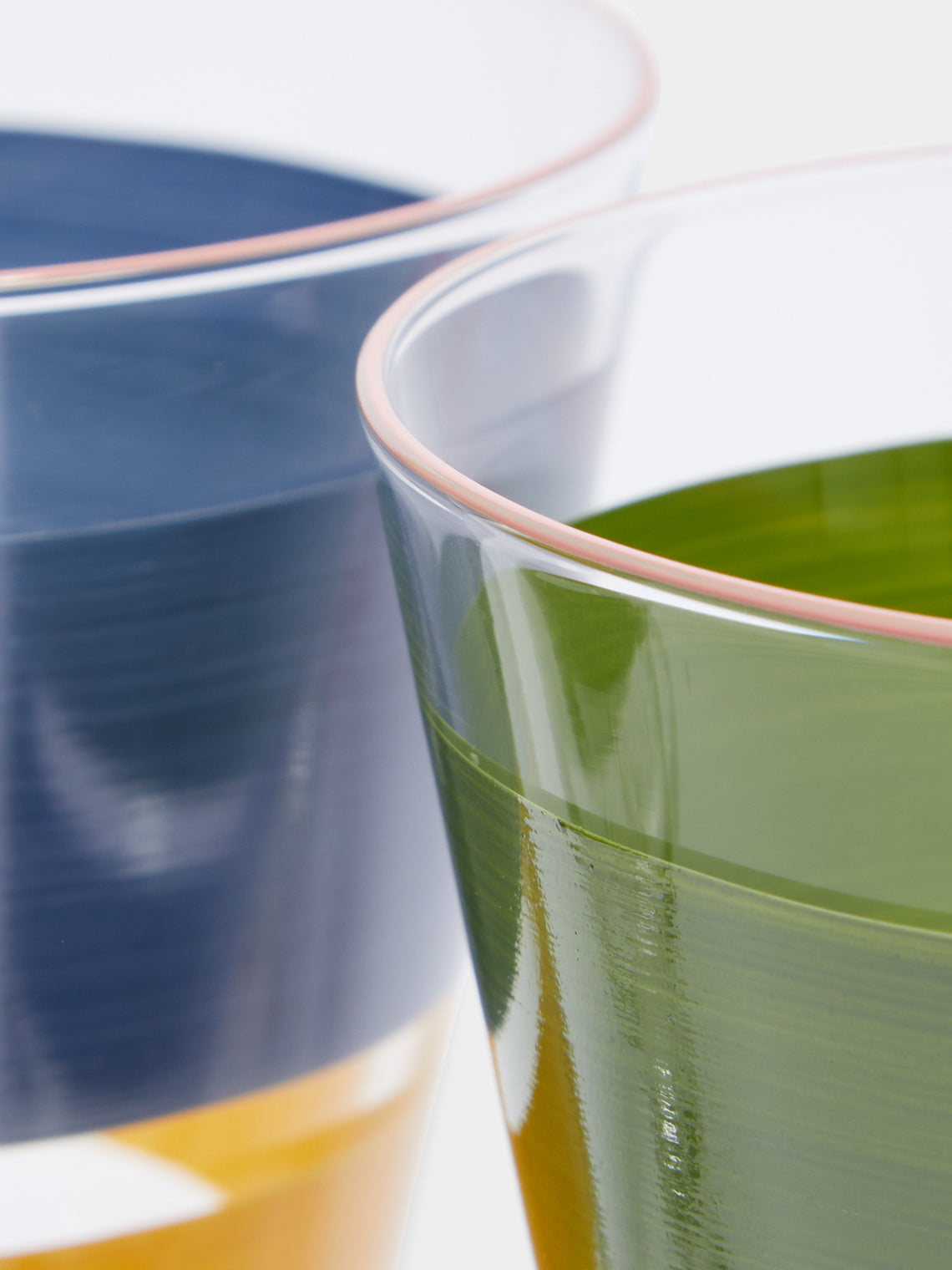 Los Vasos de Agua Clara - Portofino Hand-Painted Stemmed Glasses (Set of 6) -  - ABASK