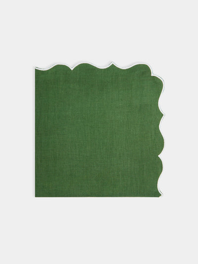 Los Encajeros - Alhambra Embroidered Linen Napkins (Set of 4) -  - ABASK - 