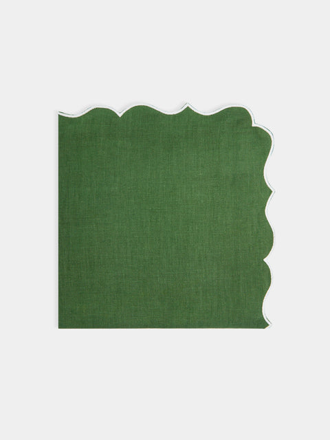 Los Encajeros - Alhambra Embroidered Linen Napkins (Set of 4) -  - ABASK - 