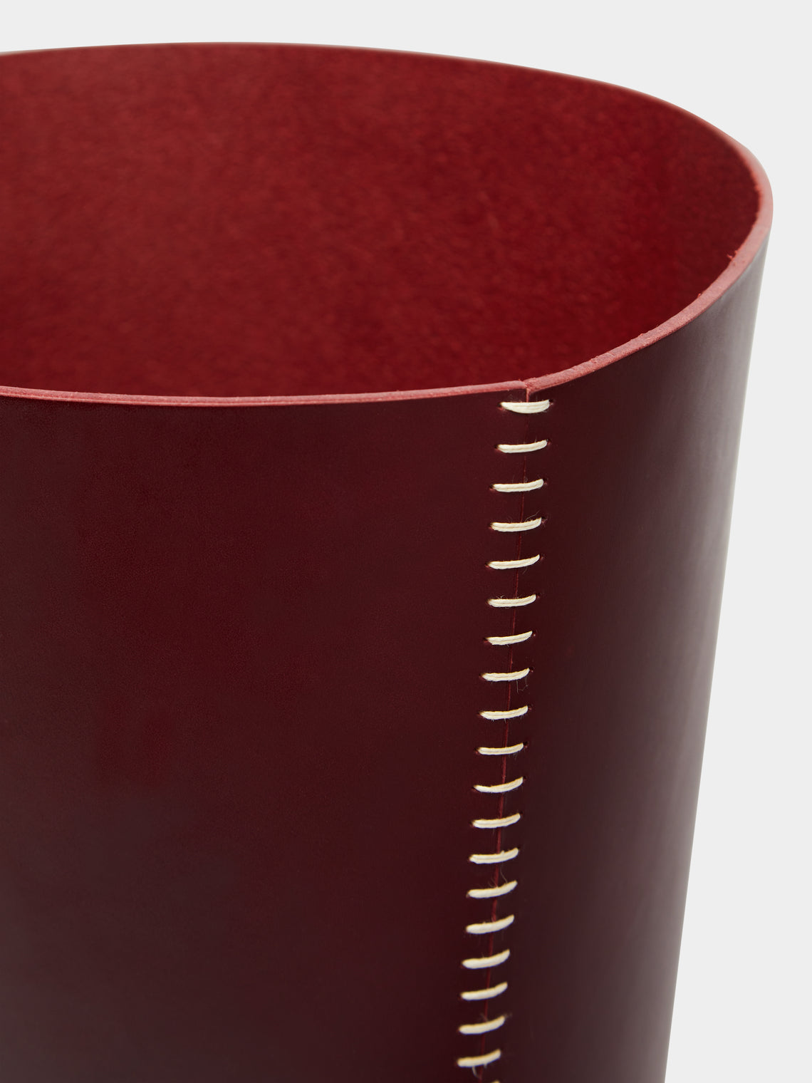 Otis Ingrams - Eyelet Leather Wastepaper Bin -  - ABASK