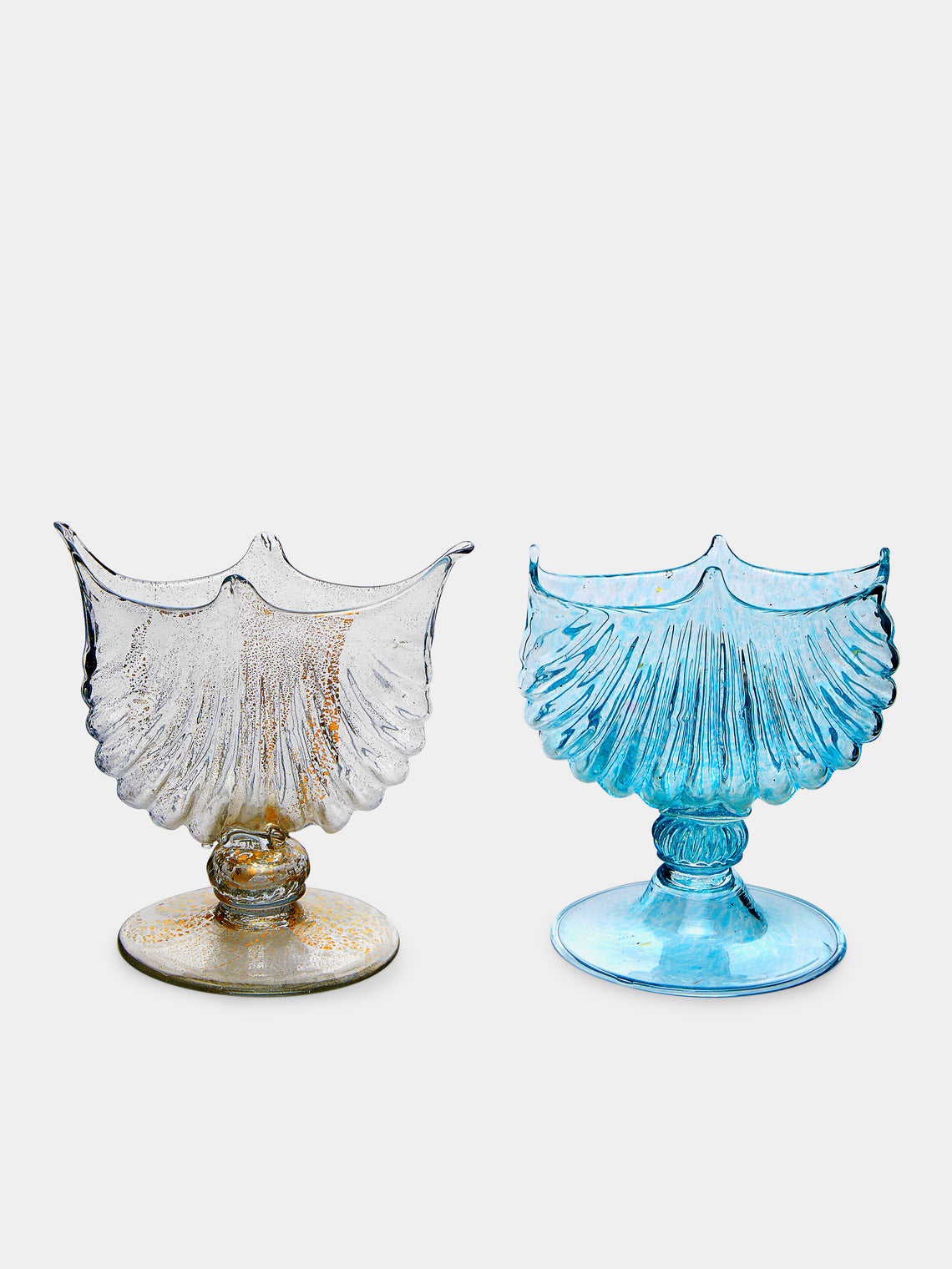 Antique and Vintage - 1950s Salviati & Co Murano Glass Compotes (Set of 2) -  - ABASK - 