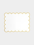 Angela Wickstead - Diletta Scalloped Linen Placemats (Set of 4) -  - ABASK - 