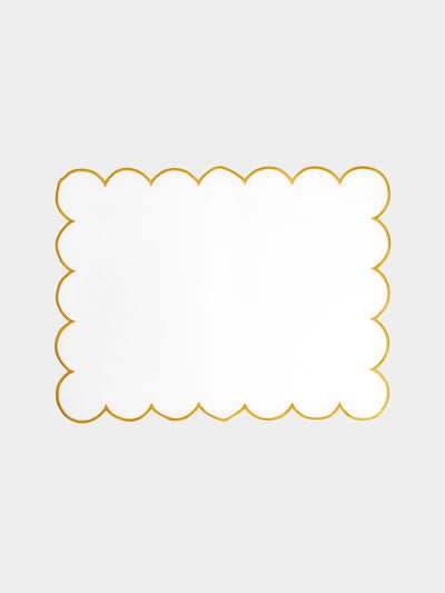 Angela Wickstead - Diletta Scalloped Linen Placemats (Set of 4) -  - ABASK - 