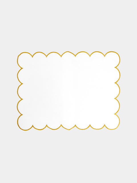 Angela Wickstead - Diletta Scalloped Linen Placemats (Set of 4) -  - ABASK - 