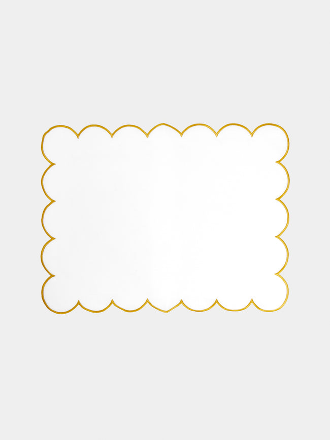 Angela Wickstead - Diletta Scalloped Linen Placemats (Set of 4) -  - ABASK - 