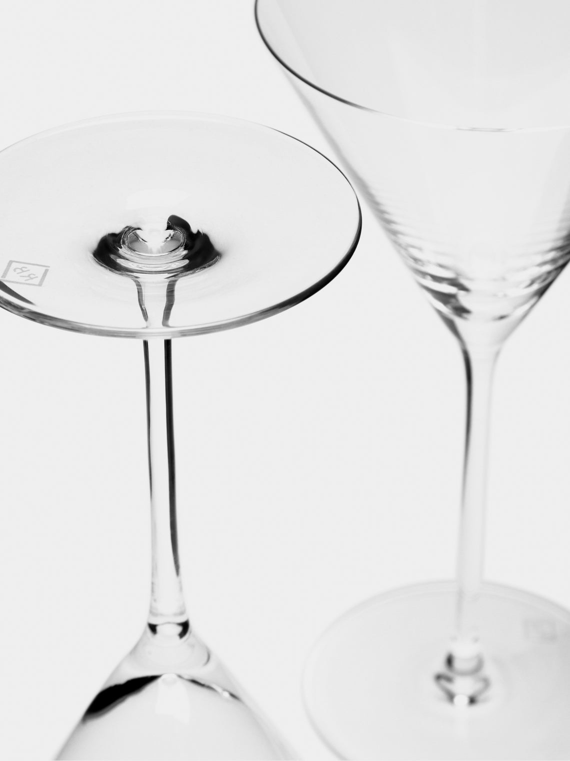 Richard Brendon - Hand-Blown Crystal Martini Glasses (Set of 2) -  - ABASK