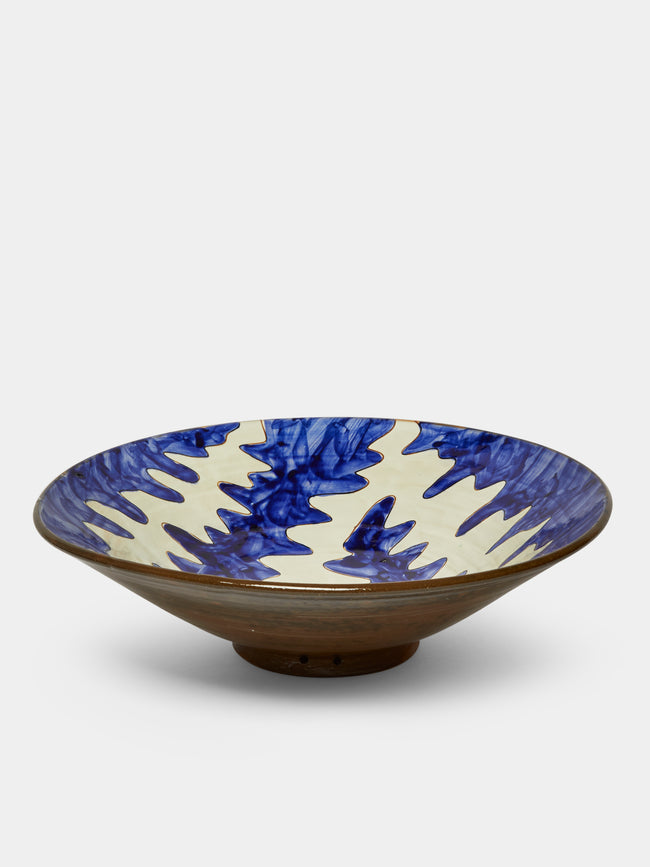 Anut Cairo - Stencil Hand-Painted Ceramic Serving Bowl -  - ABASK - 