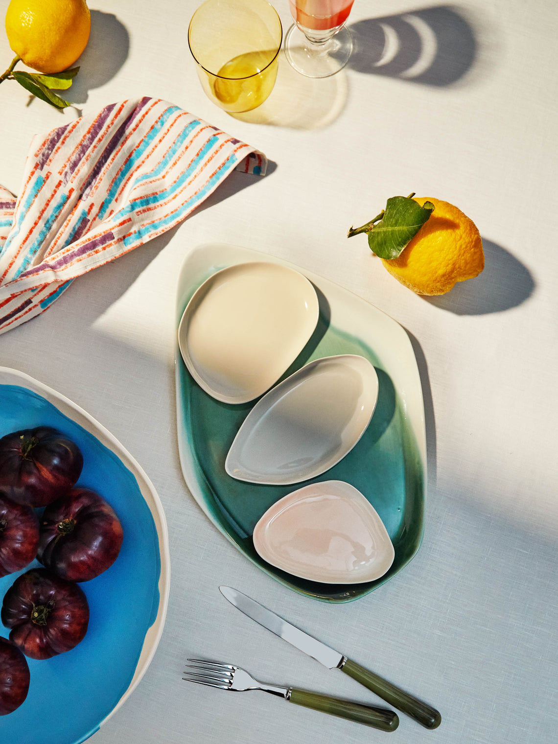 Pottery & Poetry - Hand-Glazed Porcelain Long Serving Tray -  - ABASK