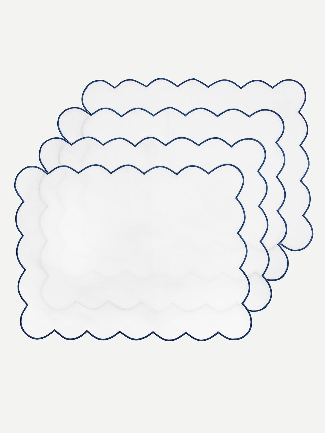 Angela Wickstead - Diletta Scalloped Linen Placemats (Set of 4) -  - ABASK