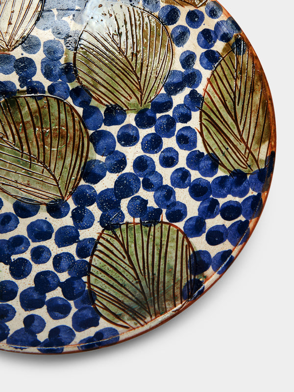 Anut - Leaves Hand-Painted Ceramic Plates (Set of 4) -  - ABASK