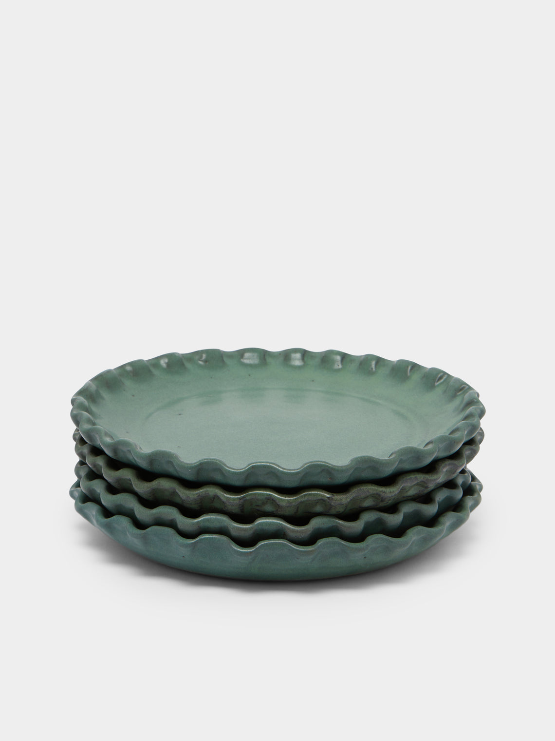 Perla Valtierra - Hand-Glazed Ceramic Dinner Plates (Set of 4) -  - ABASK